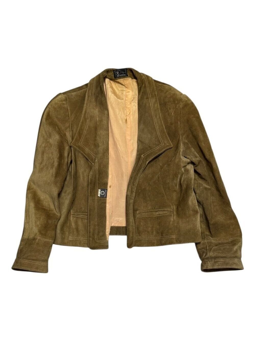 VINTAGE Phoenix LEATHER Suede Retro 90s Casual Designer Jacket Womens Medium